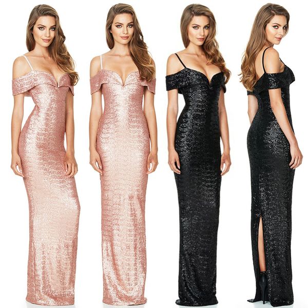 explosion models in europe and america women's sequined evening dress long skirt sling deep v dress female, Black;gray
explosion models in europe and america women's sequined evening dress long skirt sling deep v dress female, Black;gray