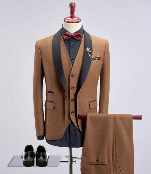 khaki groom tuxedos black shawl lapel men wedding tuxedos excellent men business dinner prom blazer 3 piece suit (jacket+pants+vest, Black;gray
khaki groom tuxedos black shawl lapel men wedding tuxedos excellent men business dinner prom blazer 3 piece suit (jacket+pants+vest, Black;gray