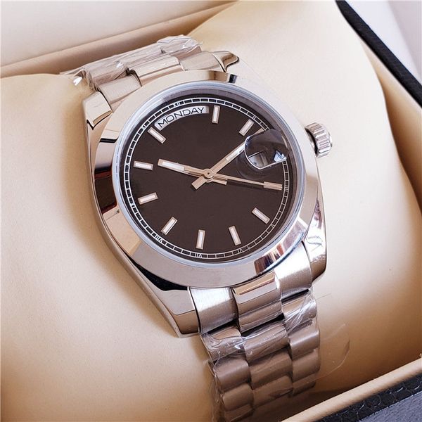 2019 brand new men's and women's designers stainless steel watches fashion casual 40mm double calendar watches automatic movemen, Slivery;brown
2019 brand new men's and women's designers stainless steel watches fashion casual 40mm double calendar watches automatic movemen, Slivery;brown