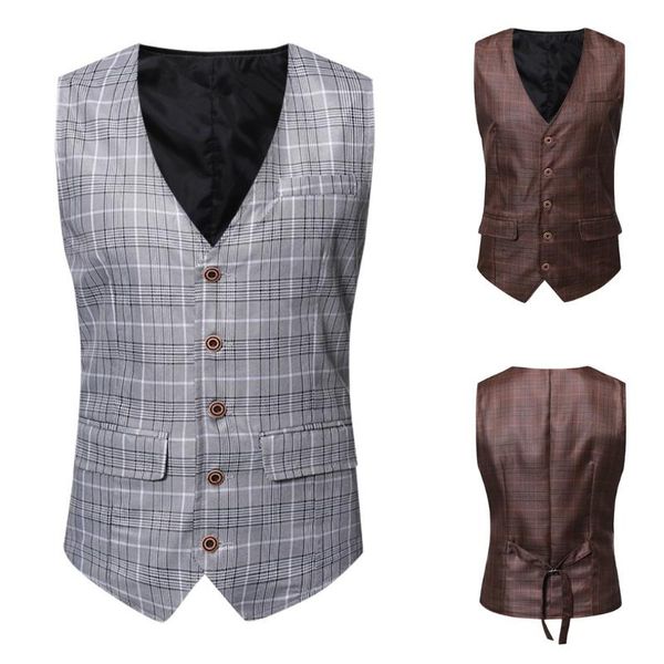 men's vests plus size vest men 2021 fashion casual plaid printed business wedding waistcoat colete social masculino mens clothing, Black;white
men's vests plus size vest men 2021 fashion casual plaid printed business wedding waistcoat colete social masculino mens clothing, Black;white