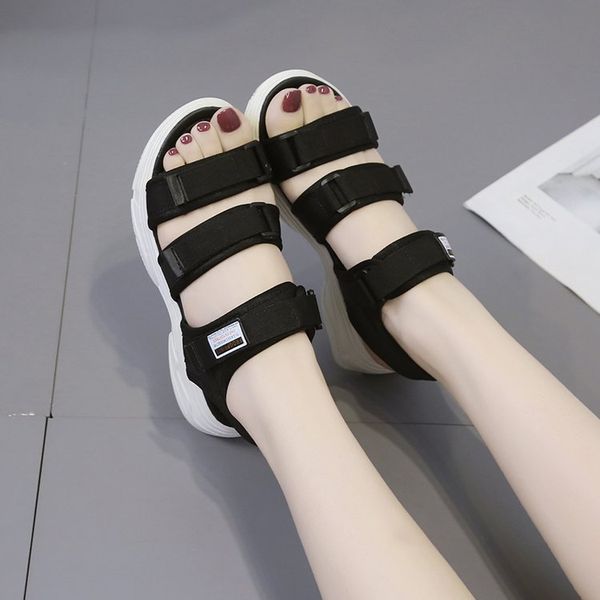 classics fashion breathable sports sandals ankle strap peep toe summer women sandals solid casual thick platform beach shoes, Black
classics fashion breathable sports sandals ankle strap peep toe summer women sandals solid casual thick platform beach shoes, Black