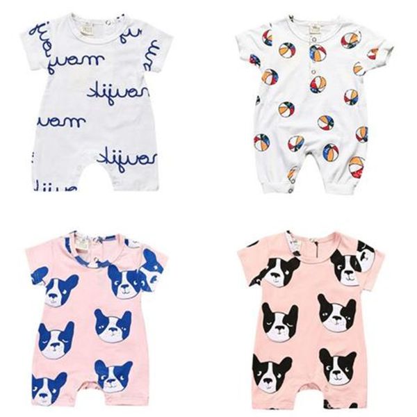 summer new white pink dog letter printing baby boys girls rompers jumpsuit baby clothes vestidos, Blue
summer new white pink dog letter printing baby boys girls rompers jumpsuit baby clothes vestidos, Blue