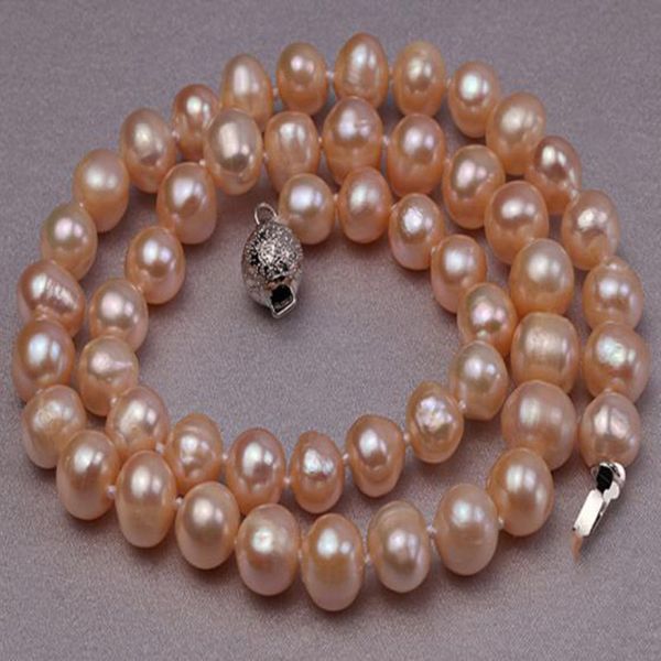 genuine real 7.5-8.3mm natural pink rice freshwater pearl necklace 17 inches jj, Silver
genuine real 7.5-8.3mm natural pink rice freshwater pearl necklace 17 inches jj, Silver