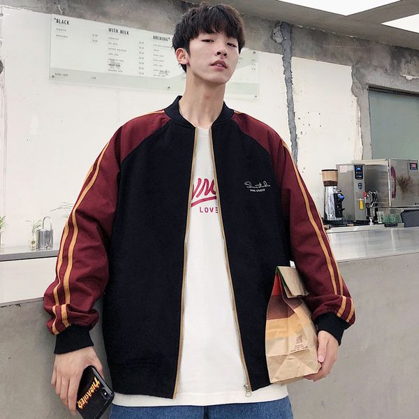 men's jackets uyuk autumn korean version of the trend baseball collar stitching casual large comfortable pocket hip hop clothes, Black;brown
men's jackets uyuk autumn korean version of the trend baseball collar stitching casual large comfortable pocket hip hop clothes, Black;brown