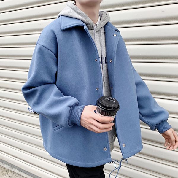 autumn winter mens wool blends coat loose casual students men coats pockets single breasted solid male clothing k089, Black
autumn winter mens wool blends coat loose casual students men coats pockets single breasted solid male clothing k089, Black