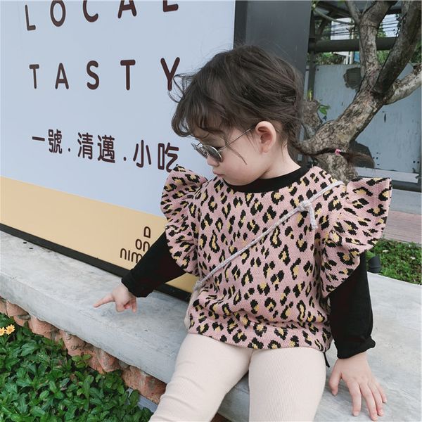spring girls fashion leopard knitted sleeveless vests cute kids all-match casual short waistcoats, Blue
spring girls fashion leopard knitted sleeveless vests cute kids all-match casual short waistcoats, Blue