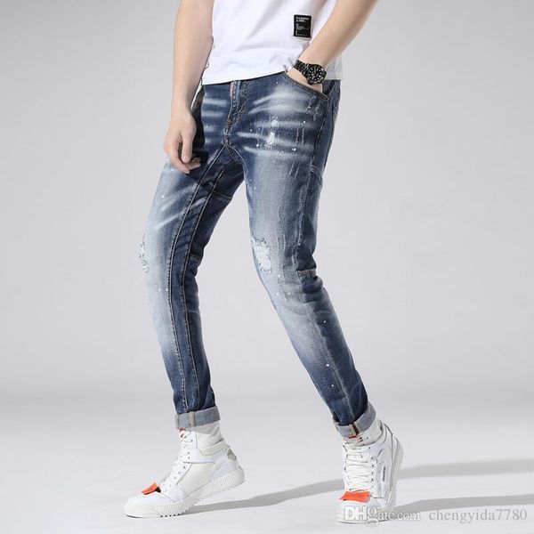 джинсы мужские 2020 мужская мода новый мужской принт окрашенные популярные джинсы хип хоп рыцарь европейский и американский тренд дизайнер с, Blue 
джинсы мужские 2020 мужская мода новый мужской принт окрашенные популярные джинсы хип хоп рыцарь европейский и американский тренд дизайнер с, Blue