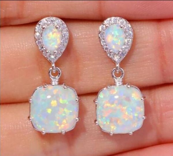 fashion women white fire opal cubic zirconia silver plated earrings wedding engagement cocktail party gift, Golden
fashion women white fire opal cubic zirconia silver plated earrings wedding engagement cocktail party gift, Golden
