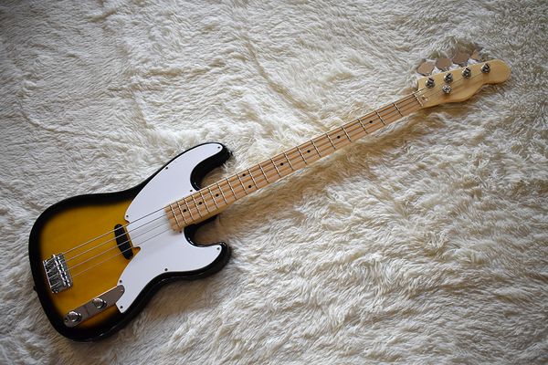 factory black and yellow 4 strings electric bass guitar with maple fretboard,chrome hardware,white pickguard,s pickup,be customized
factory black and yellow 4 strings electric bass guitar with maple fretboard,chrome hardware,white pickguard,s pickup,be customized