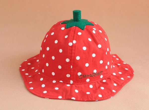 h-2100p2 2019 japan foreign trade original single child hat strawberry basin hat fisherman cute baby summer sun hat, Blue;gray 
h-2100p2 2019 japan foreign trade original single child hat strawberry basin hat fisherman cute baby summer sun hat, Blue;gray