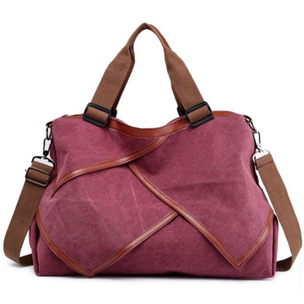 multi-functional patchwork canvas handbag large capacity ladies handbag shoulder bag simple style travel bag fuchsia
multi-functional patchwork canvas handbag large capacity ladies handbag shoulder bag simple style travel bag fuchsia