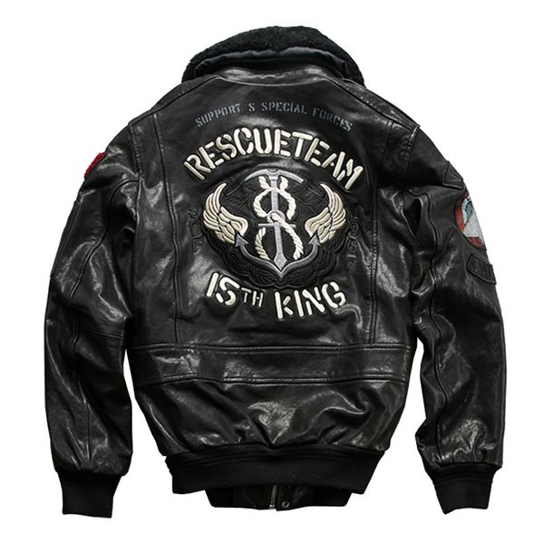 seveyfan 2019 genuine leather us bomber jacket embroidery real sheepskin leather jacket for motorcycle biker male r3073, Black
seveyfan 2019 genuine leather us bomber jacket embroidery real sheepskin leather jacket for motorcycle biker male r3073, Black