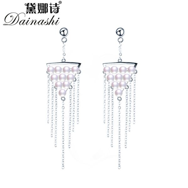 dainashi 100% genuine natural freshwater pearls drop earrings fine jewelry 925 sterling silver triangle tassel dangle earrings, Golden;silver
dainashi 100% genuine natural freshwater pearls drop earrings fine jewelry 925 sterling silver triangle tassel dangle earrings, Golden;silver