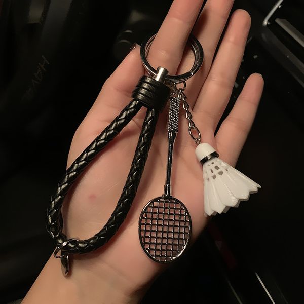 cute mini 3d metal badminton racket keychain car bag keyring pendant leather rope key chain key rings for woman man charms gifts, Silver
cute mini 3d metal badminton racket keychain car bag keyring pendant leather rope key chain key rings for woman man charms gifts, Silver