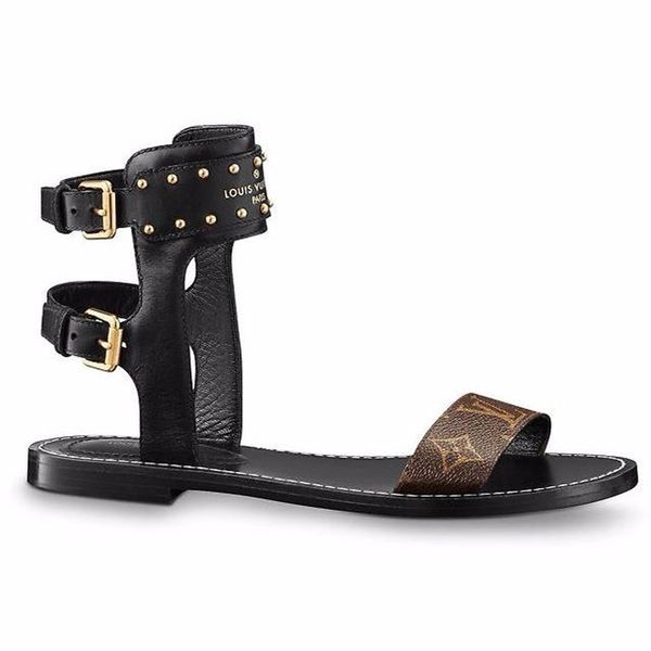Branded women print letter leather nomad andal buckle trap elegant girl open toe tud ca ual andal, Black
Branded women print letter leather nomad andal buckle trap elegant girl open toe tud ca ual andal, Black