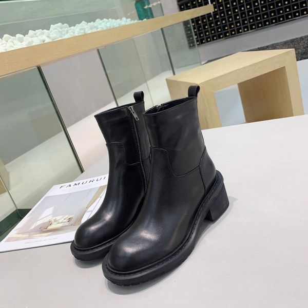 

new autumn and winter explosions fashion classic wild knight boots rubber outsole 100% genuine leather shoes size35-40 factory direct, Black
