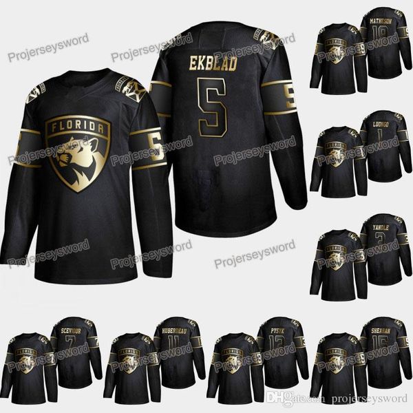 Florida Panthers Aaron Ekblad 2019 Golden Edition Jersey Roberto Luongo Keith Yandle Colton Sceviour Jayce Hawryluk Ian McCoshen Mark Pysyk