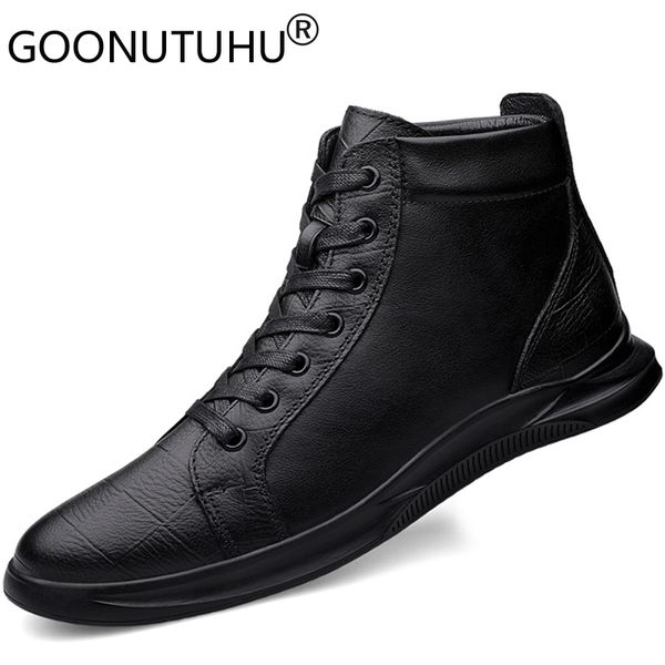 2019 autumn winter men's shoes casual genuine leather male flats sneakers high classic black shoe man platform shoes for men
2019 autumn winter men's shoes casual genuine leather male flats sneakers high classic black shoe man platform shoes for men