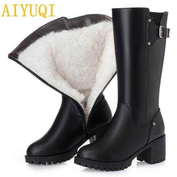 aiyuqi women boots big size 41 42 43 2019 new genuine leather women winter boots,thick wool warm snow motorcycle boots, Black
aiyuqi women boots big size 41 42 43 2019 new genuine leather women winter boots,thick wool warm snow motorcycle boots, Black