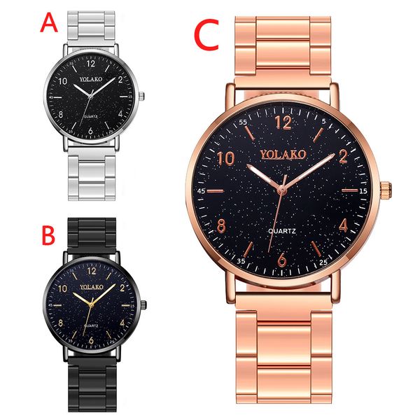 yolako women's casual quartz stainless steel band newv strap watch analog wrist stainless steel strap starry ladies watch new921, Slivery;brown
yolako women's casual quartz stainless steel band newv strap watch analog wrist stainless steel strap starry ladies watch new921, Slivery;brown