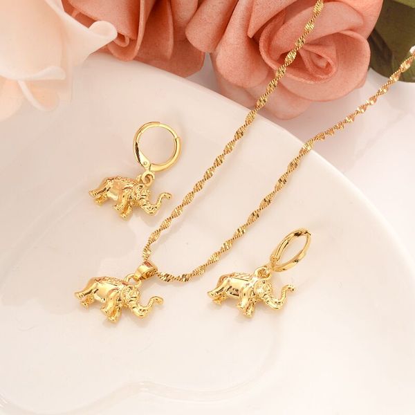 18 k fine gold gf statement chunky multi elephant pendant chain necklace earrings charm set, Silver
18 k fine gold gf statement chunky multi elephant pendant chain necklace earrings charm set, Silver