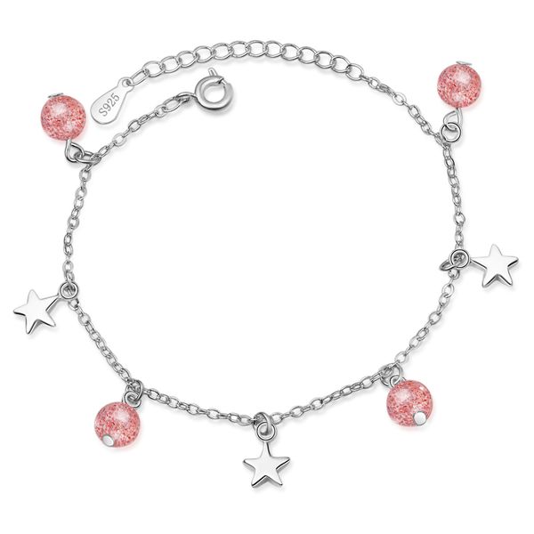 sl101 natural strawberry crystal star bracelet female pink crystal trick peach blossom ins style korean version of a fresh single-layer hand, Golden;silver
sl101 natural strawberry crystal star bracelet female pink crystal trick peach blossom ins style korean version of a fresh single-layer hand, Golden;silver