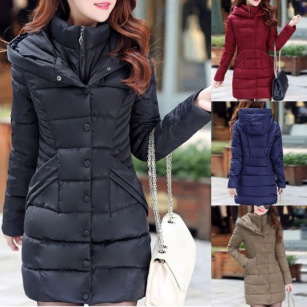 fashion women hooded thick down parkas winter jacket long female coat padded slim jacket warm winter outwear 2019 new, Black
fashion women hooded thick down parkas winter jacket long female coat padded slim jacket warm winter outwear 2019 new, Black