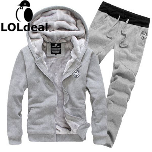 loldeal men's winter sportswear thick velvet sweatshirt men set patchwork hoodies casual tracksuit mens sweat casual suits, Gray
loldeal men's winter sportswear thick velvet sweatshirt men set patchwork hoodies casual tracksuit mens sweat casual suits, Gray