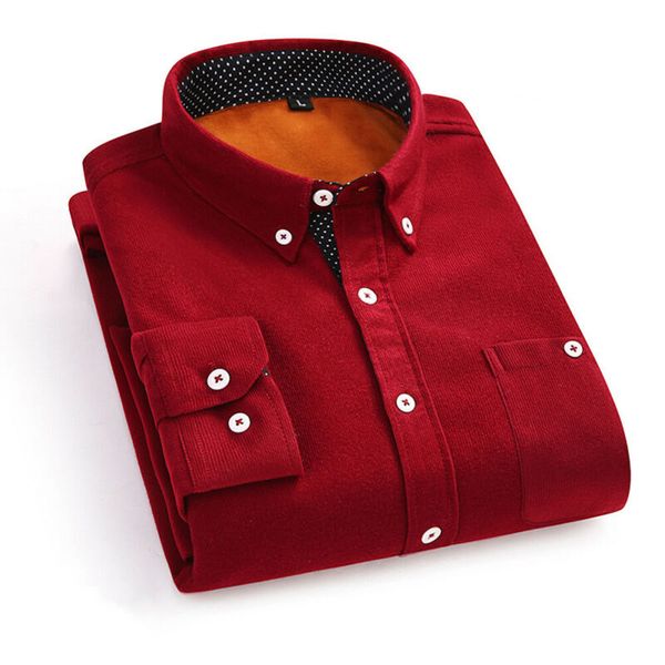 fashion 2019 winter keep warm men's slim fit long sleeve thicken corduroy shirt turn-down collar casual shirt for male plus size, White;black
fashion 2019 winter keep warm men's slim fit long sleeve thicken corduroy shirt turn-down collar casual shirt for male plus size, White;black