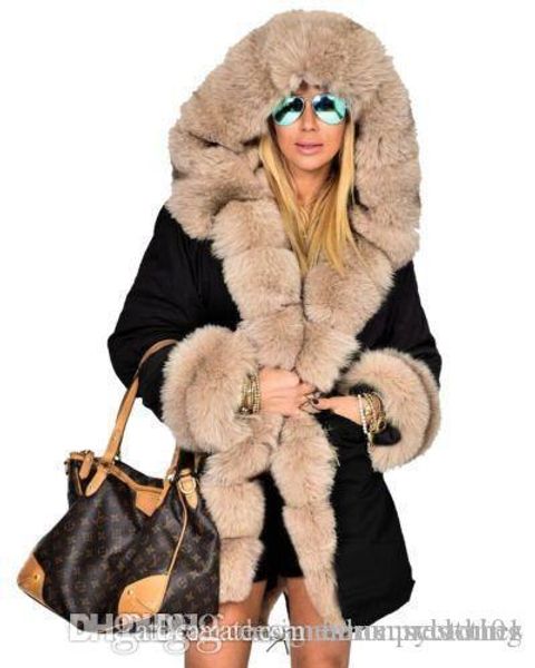 women long down jackets thick warm winter fur collar designer coats army camouflage military down parkas coat, Black
women long down jackets thick warm winter fur collar designer coats army camouflage military down parkas coat, Black