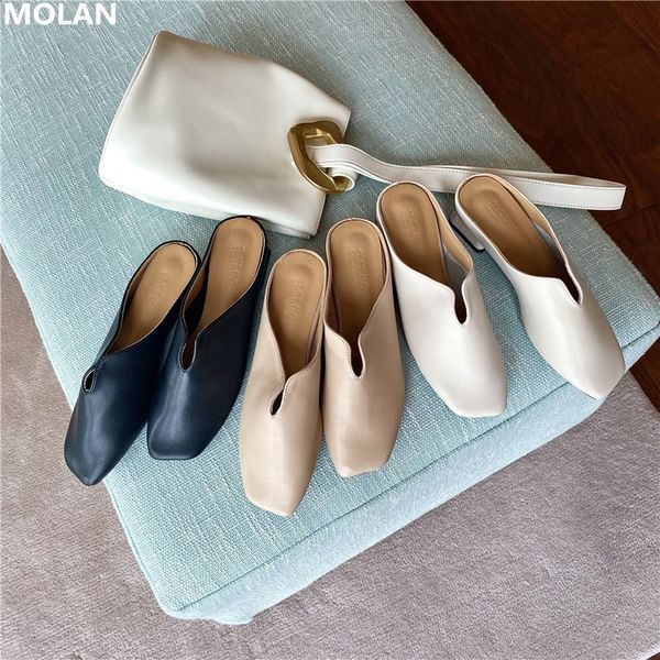 molan brand design 2020 korean fashon round toe soft good leather med heels lady slipper slip-on loafers mules flip flops casual, Black
molan brand design 2020 korean fashon round toe soft good leather med heels lady slipper slip-on loafers mules flip flops casual, Black