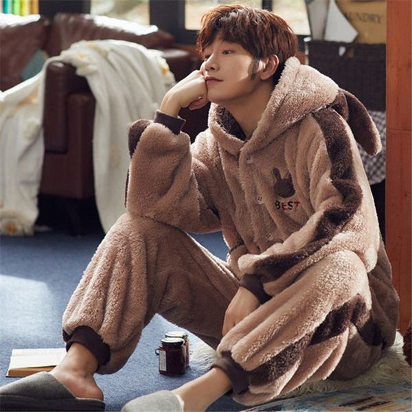 pajamas for men sleepwear men's flannel leisure winter sleep suit pajama set male mens pyjamas overal for sleeping nightwear, Black;brown
pajamas for men sleepwear men's flannel leisure winter sleep suit pajama set male mens pyjamas overal for sleeping nightwear, Black;brown