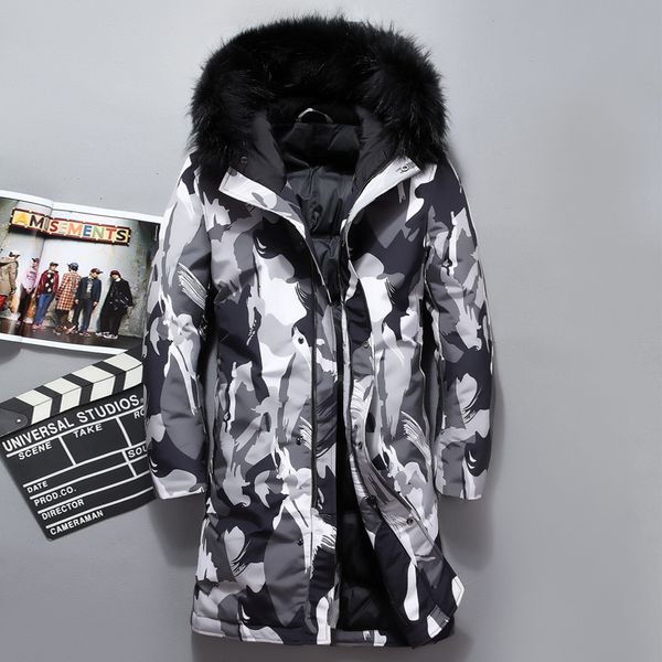 new men russia winter camouflage hooded duck down jacket long section casual windbreaker waterproof warm snow parka outwear, Black
new men russia winter camouflage hooded duck down jacket long section casual windbreaker waterproof warm snow parka outwear, Black