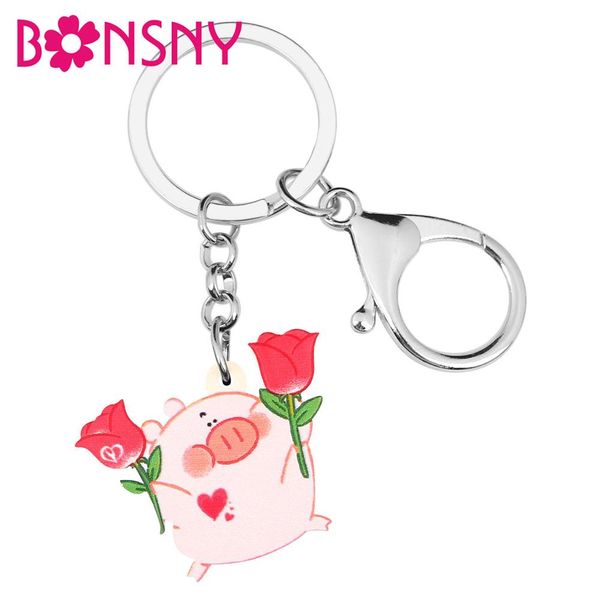 acrylic valentine's day anime pig rose key chain rings car purse bag decoration keychains for women girl teen charms gift, Silver
acrylic valentine's day anime pig rose key chain rings car purse bag decoration keychains for women girl teen charms gift, Silver