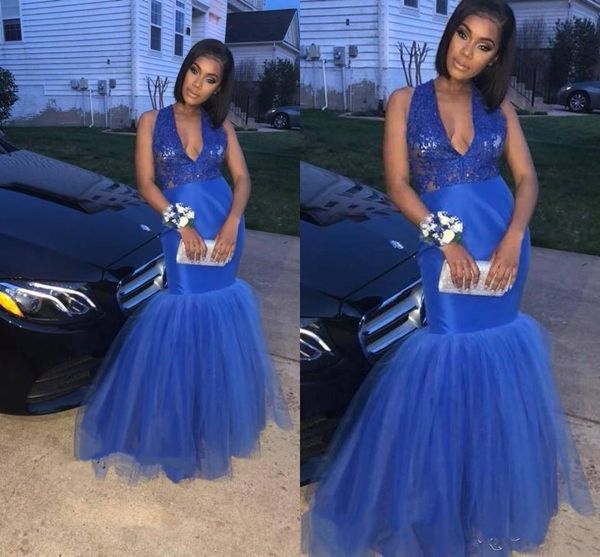royal blue deep v neck mermaid prom dresses plus size lace appliques tulle long african black girls formal evening gowns, Black;red
royal blue deep v neck mermaid prom dresses plus size lace appliques tulle long african black girls formal evening gowns, Black;red