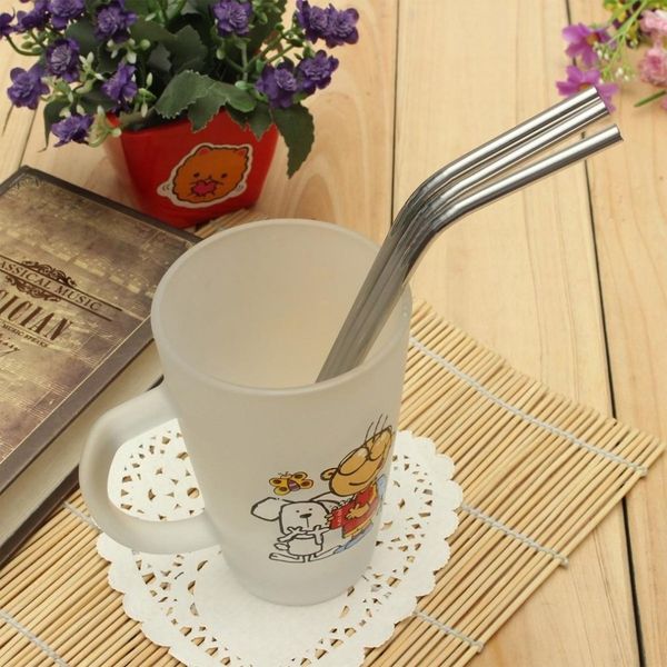 high temperature resistant stainless steel silver curved metal straw and cup brush (6 straws + 2 brushes
high temperature resistant stainless steel silver curved metal straw and cup brush (6 straws + 2 brushes