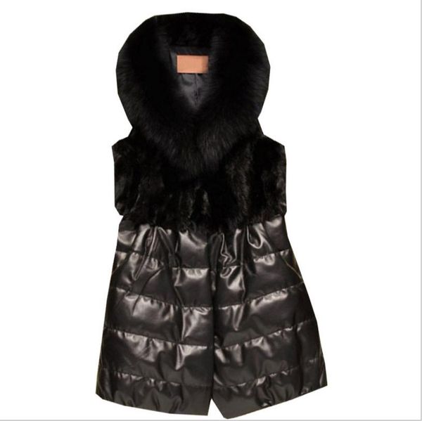 womens winter and autumn black casual faux fur sleeveless jacket pu leather leisure patchwork vests large size waistcoats j1378, Black;white
womens winter and autumn black casual faux fur sleeveless jacket pu leather leisure patchwork vests large size waistcoats j1378, Black;white