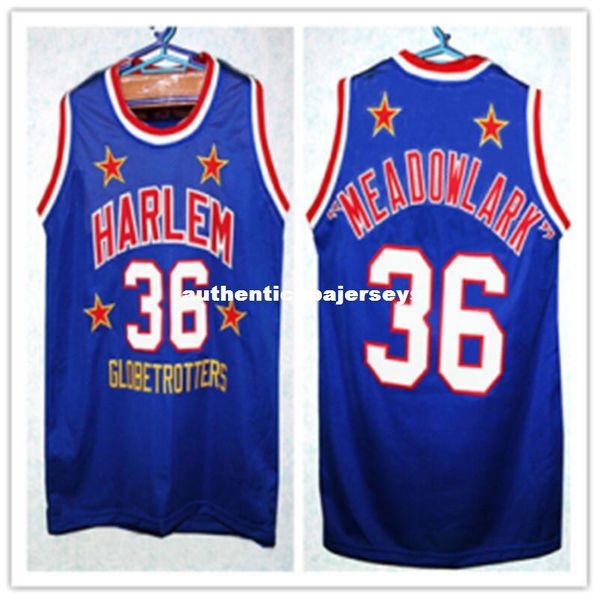 #36 meadowlark lemon harlem globetrotters basketball jersey blue embroidery stitched personalized custom jerseys, Black;blue
#36 meadowlark lemon harlem globetrotters basketball jersey blue embroidery stitched personalized custom jerseys, Black;blue