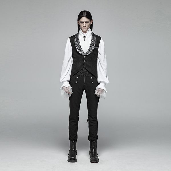punkrave men's gothic swallowtail vest coat victorian dark pattern jacquard slim fit banquet party tuxedo waistcoat, Black;white
punkrave men's gothic swallowtail vest coat victorian dark pattern jacquard slim fit banquet party tuxedo waistcoat, Black;white