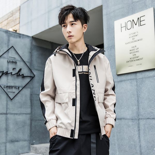 2019 autumn men's coat new style korean-style trend loose-fit clothes students spring and autumn hooded casual tooling jacket, Black;brown
2019 autumn men's coat new style korean-style trend loose-fit clothes students spring and autumn hooded casual tooling jacket, Black;brown