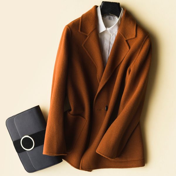 autumn winter coat women 100% wool coats female short casual sided woolen clothes elegant ladies spring overcoat lwl1333, Black
autumn winter coat women 100% wool coats female short casual sided woolen clothes elegant ladies spring overcoat lwl1333, Black