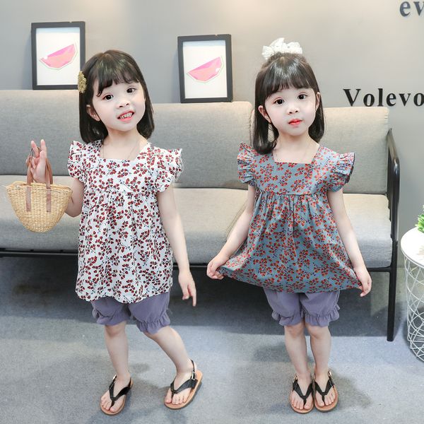 2020 summer baby girls sets floral printed shirt and shorts children's clothing wholesale, White
2020 summer baby girls sets floral printed shirt and shorts children's clothing wholesale, White