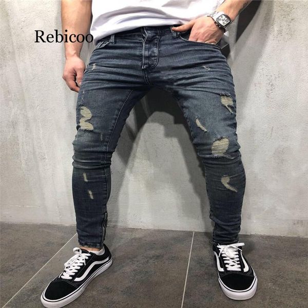 men's jeans s-4xl boys mens ripped stretchy skinny slim fit denim pants destroyed frayed moustache effect trousers fashion streetwear, Blue
men's jeans s-4xl boys mens ripped stretchy skinny slim fit denim pants destroyed frayed moustache effect trousers fashion streetwear, Blue