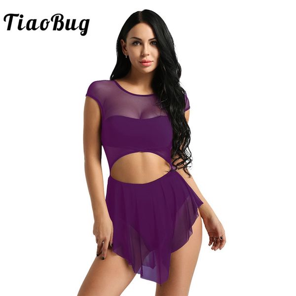 tiaobug women sleeveless o neck mesh cutout asymmetrical ballet tutu dress gymnastics leotard ballerina bodysuit dancewear, Black;red
tiaobug women sleeveless o neck mesh cutout asymmetrical ballet tutu dress gymnastics leotard ballerina bodysuit dancewear, Black;red