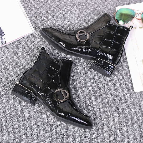 autumn winter women boots plush boots shoes high heel zip square toe 2019 new fashion patent leather ankle, Black
autumn winter women boots plush boots shoes high heel zip square toe 2019 new fashion patent leather ankle, Black