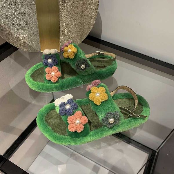 2020 summer women's sandals furry flats novelty style back strap flower decoration women's shoes zapatos tacon mujer u23-06, Black
2020 summer women's sandals furry flats novelty style back strap flower decoration women's shoes zapatos tacon mujer u23-06, Black