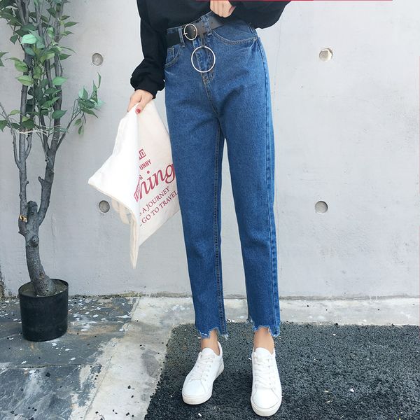 summer autumn fashion wild casual high waist female burrs edge jeans pants women jeans pant demin straight pants trousers, Blue
summer autumn fashion wild casual high waist female burrs edge jeans pants women jeans pant demin straight pants trousers, Blue
