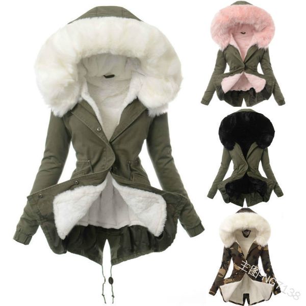women winter thicken jacket hooded down jacket parkas winter coat women slim parka fur collar cotton jackets, Black
women winter thicken jacket hooded down jacket parkas winter coat women slim parka fur collar cotton jackets, Black