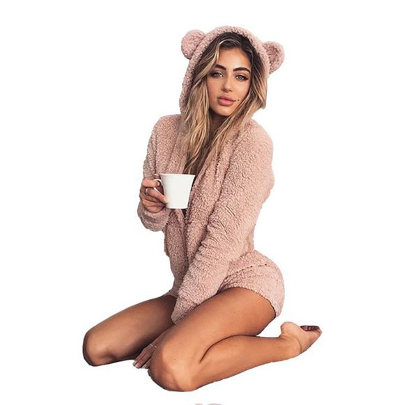 autumn winter pajamas for women cute plush conjoined suit home sleepwear clothes, Black;red
autumn winter pajamas for women cute plush conjoined suit home sleepwear clothes, Black;red