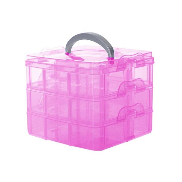 3 layers clear storage box container jewelry bead organizer case home storage & organization detachable, Pink;blue
3 layers clear storage box container jewelry bead organizer case home storage & organization detachable, Pink;blue